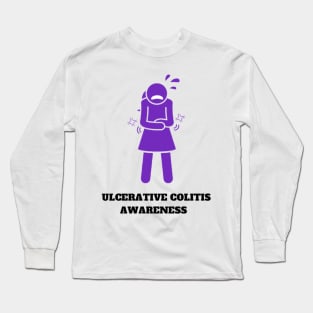 Ulcerative Colitis Silhouettes Woman Long Sleeve T-Shirt